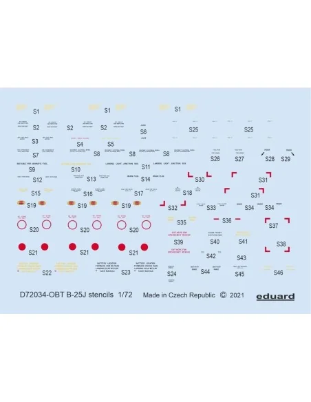 B-25J stencils 1/72 for HASEGAWA/REVELL, 1/72 - Eduard Accessories ...