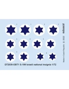 S-199 Israeli national insignia, 1/72 - Eduard Accessories D72039