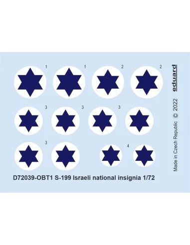 S-199 Israeli national insignia, 1/72 - Eduard Accessories D72039