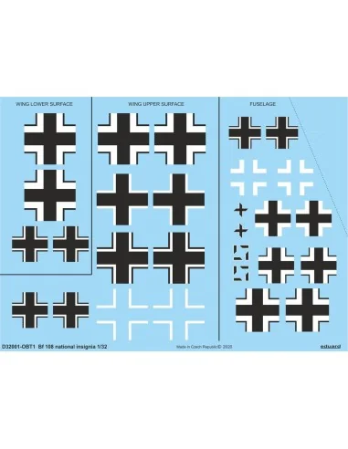 Bf 108 national insignia for Eduard, 1/32 - Eduard Accessories D32001