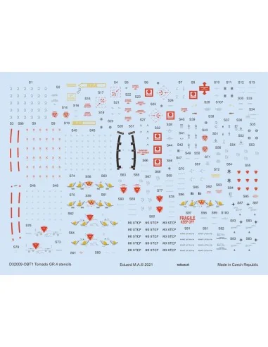 Tornado GR.4 stencils 1/32 for ITALERI/REVELL, 1/32 - Eduard Access...
