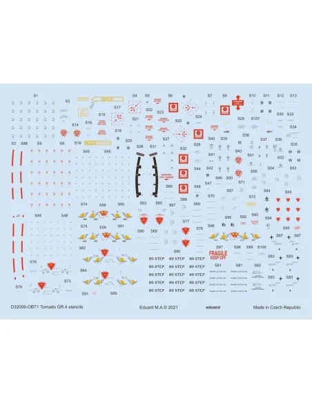 Tornado GR.4 stencils 1/32 for ITALERI/REVELL, 1/32 - Eduard Access...