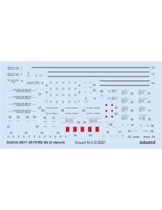 Spitfire Mk.IX stencils for TAMIYA/REVELL, 1/32 - Eduard Accessorie...
