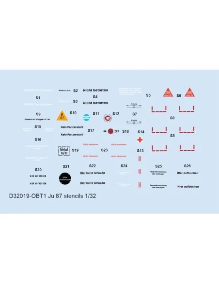 [NO_DESC] Ju 87 stencils for HASEGAWA/TRUMPETER/REVELL, 1/32 - Edua...