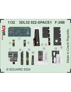 [NO_DESC] F-35A stencils, 1/32 - Eduard Accessories D32022 2