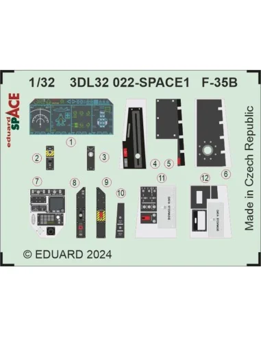 F-35A stencils, 1/32 - Eduard Accessories D32022