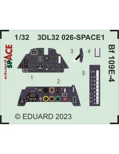 Bf 109E-4 SPACE, 1/32 - Eduard Accessories 3DL32026 2