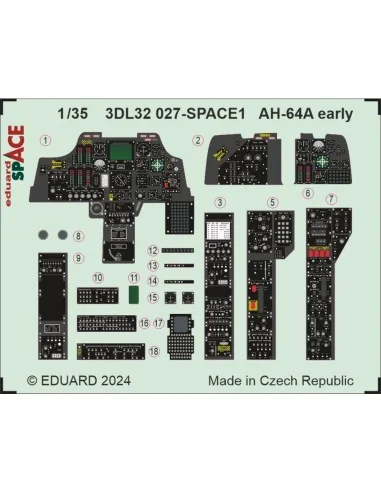 AH-64A early SPACE, 1/35 - Eduard Accessories 3DL32027