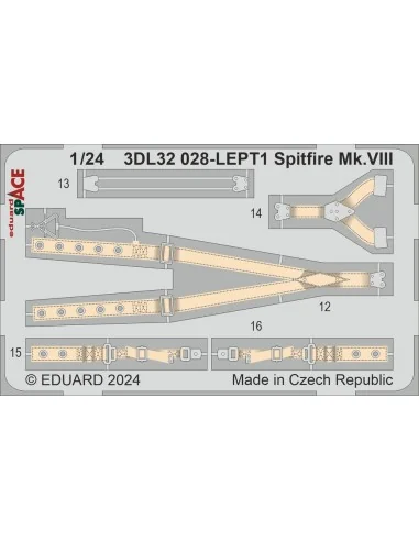 Spitfire Mk.VIII SPACE AIRFIX, 1/24 - Eduard Accessories 3DL32028