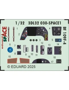 Bf 109F-4 SPACE HOBBY 2000 / HASEGAWA, 1/32 - Eduard Accessories 3D... 2