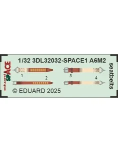 A6M2 Zero seatbelts SPACE TAMIYA, 1/32 - Eduard Accessories 3DL32032