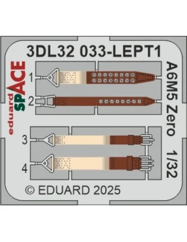 A6M5 Zero SPACE TAMIYA, 1/32 - Eduard Accessories 3DL32033