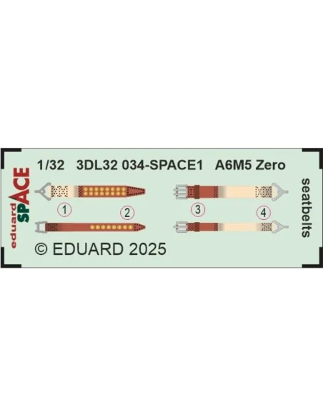[NO_DESC] A6M5 Zero seatbelts SPACE TAMIYA, 1/32 - Eduard Accessori...