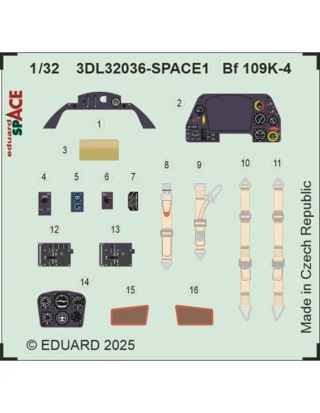 [NO_DESC] Bf 109K-4 SPACE 1/32 for Kotare, 1/32 - Eduard Accessorie...