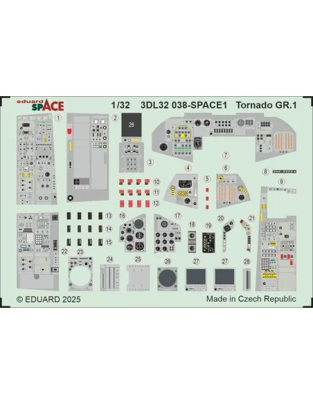Tornado GR.1 SPACE for Italeri, 1/32 - Eduard Accessories 3DL32038