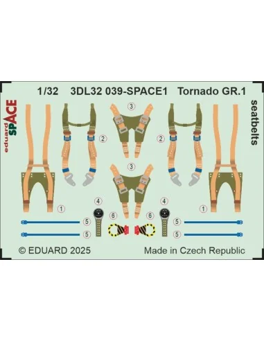 Tornado GR.1 seatbelts SPACE for Italeri, 1/32 - Eduard Accessories...
