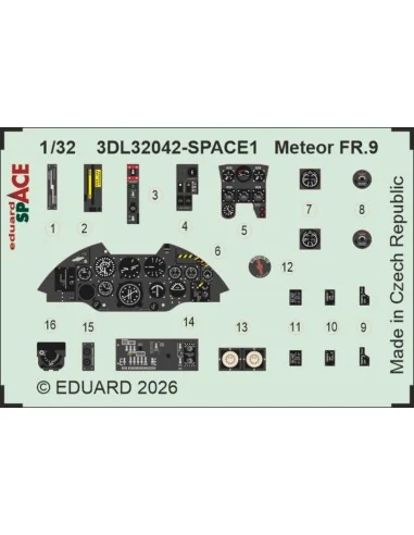 Meteor FR.9 SPACE for Revell, 1/32 - Eduard Accessories 3DL32042