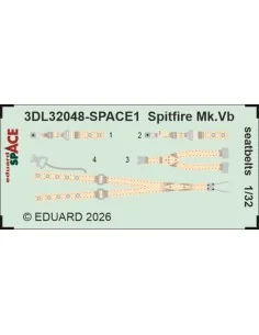 [NO_DESC] Spitfire Mk.Vb seatbelts SPACE for Kotare, 1/32 - Eduard ...