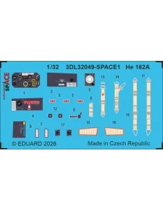 He 162A SPACE for Hobby 2000, 1/32 - Eduard Accessories 3DL32049