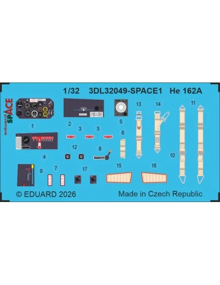 [NO_DESC] He 162A SPACE for Hobby 2000, 1/32 - Eduard Accessories 3...