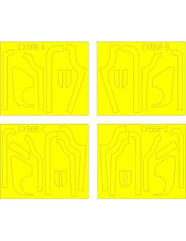 B-17G antiglare panels(BO & DL productio for Revell/Monogram, 1/48 ...