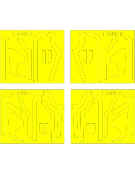 B-17G antiglare panels(BO & DL productio for Revell/Monogram, 1/48 ...