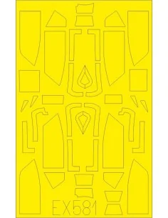 Bf 109G Erla canopy TFace for Eduard, 1/48 - Eduard Accessories EX581