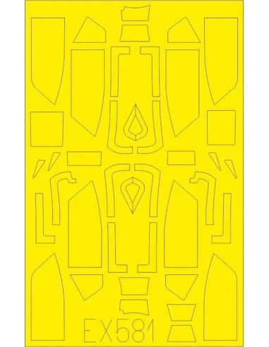 Bf 109G Erla canopy TFace for Eduard, 1/48 - Eduard Accessories EX581