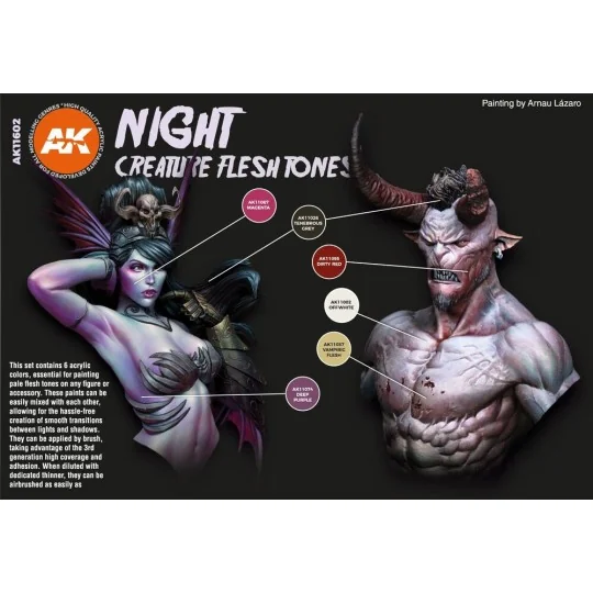 NIGHT CREATURES FLESH TONES - AK Interactive AK11602
