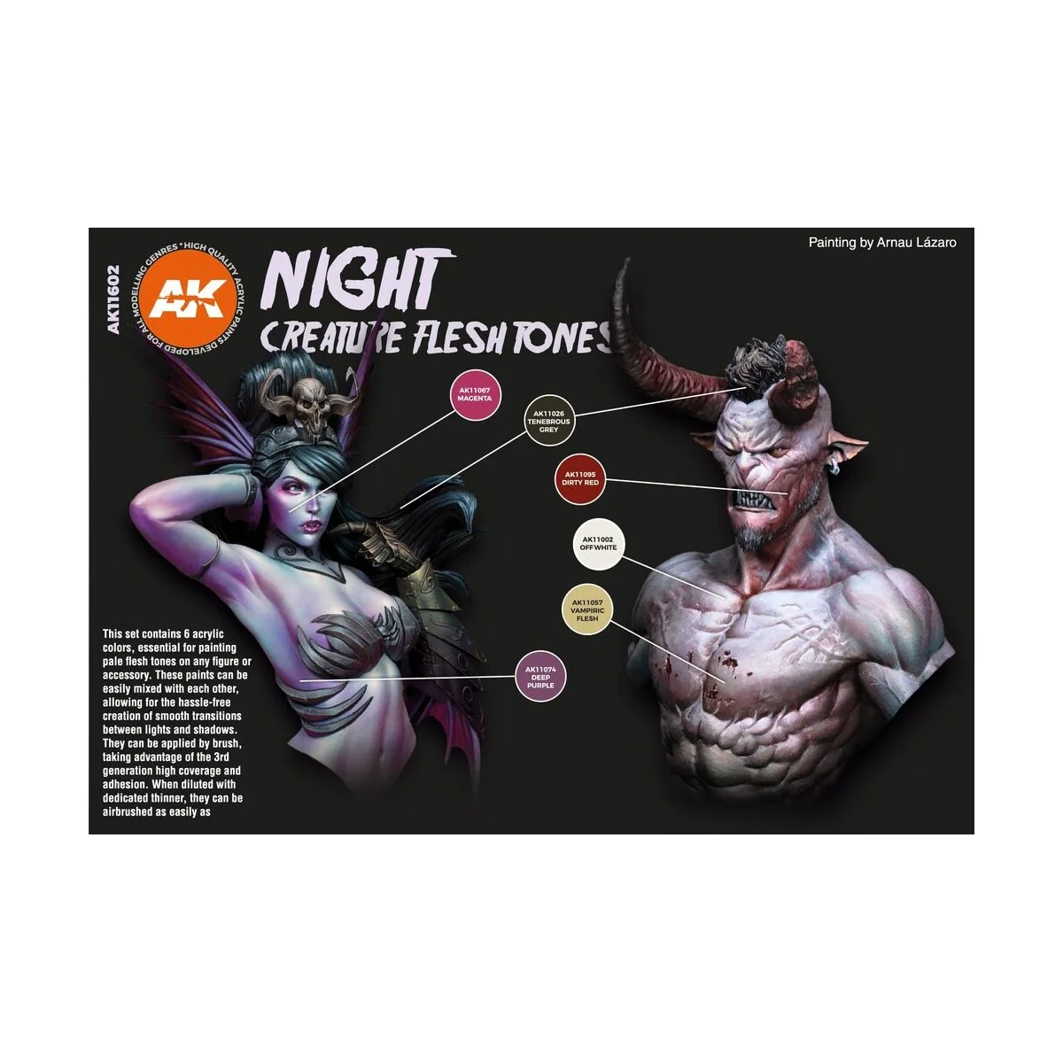 NIGHT CREATURES FLESH TONES - AK Interactive AK11602