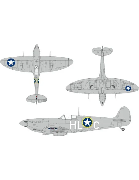 [NO_DESC] Spitfire Mk.Vb early US national insignia for Kotare, 1/3...
