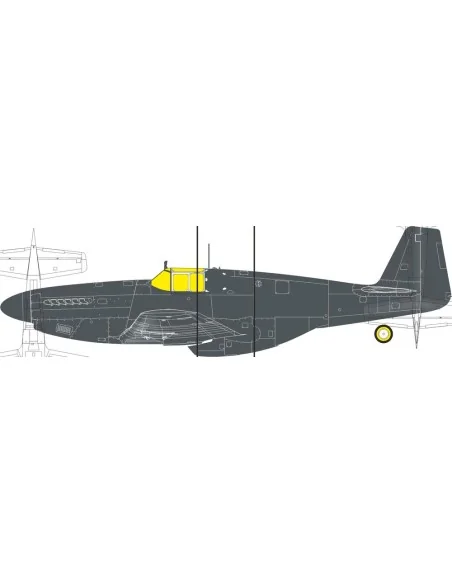 P-51B Birdcage Canopy Tface for Eduard, 1/32 - Eduard Accessories J...
