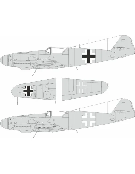 Bf 109G-5/6 national insignia for Airfix, 1/24 - Eduard Accessories...