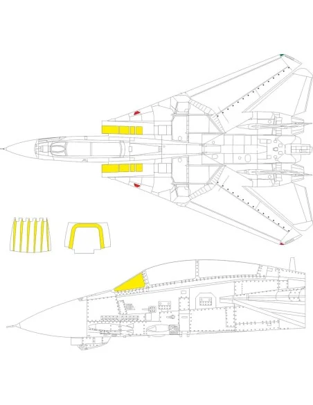 F-14D GREAT WALL HOBBY, 1/48 - Eduard Accessories EX1103