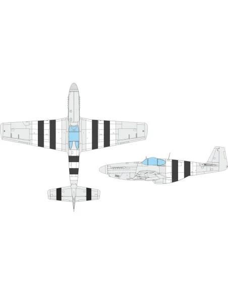 P-51B/C D-day stripes EDUARD, 1/48 - Eduard Accessories EX1119