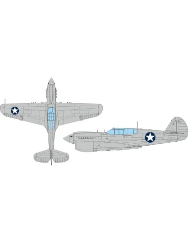 P-40E US national insignia circular EDUARD, 1/48 - Eduard Accessori...