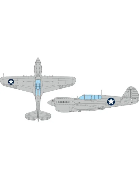 P-40E US national insignia circular EDUARD, 1/48 - Eduard Accessori...