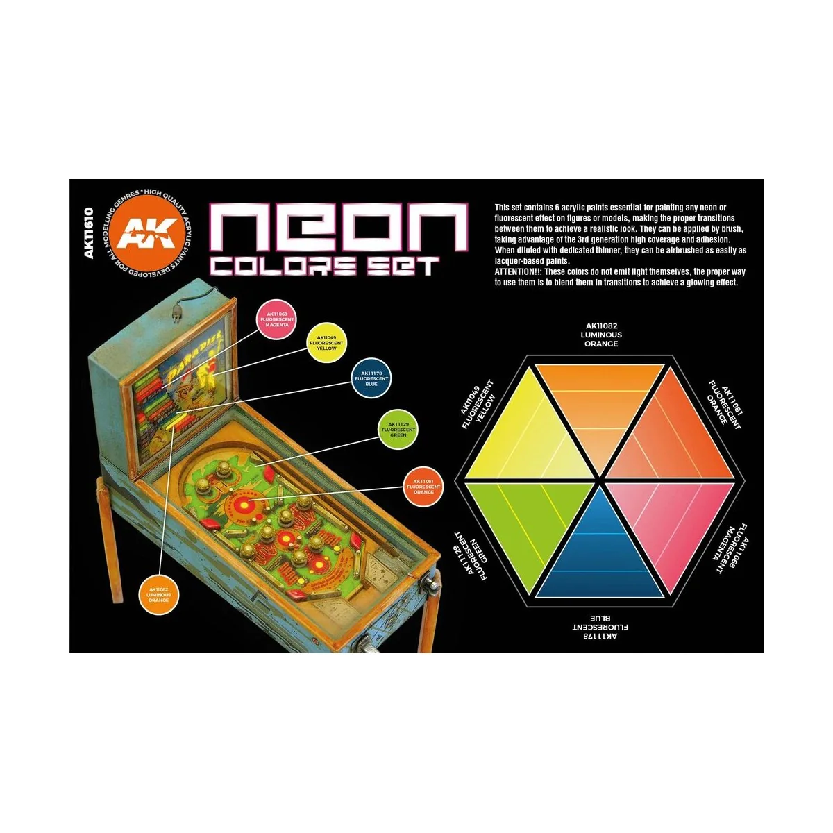 NEON COLORS SET - AK Interactive AK11610