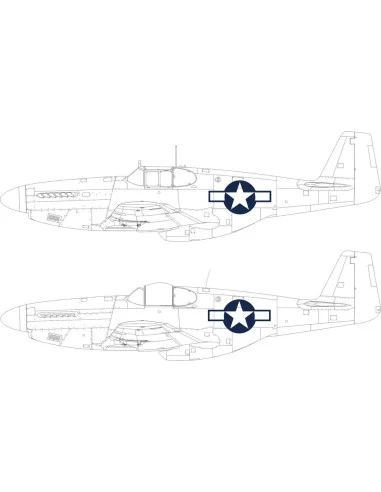 P-51B/C US national insignia EDUARD, 1/48 - Eduard Accessories EX1038