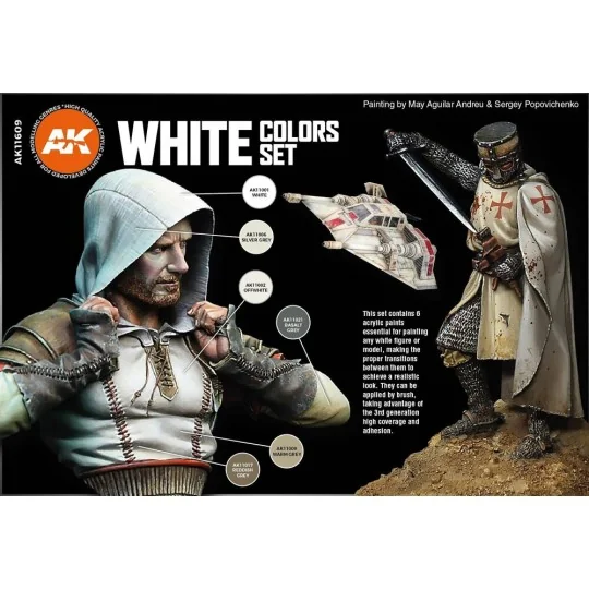 WHITE COLORS SET - AK Interactive AK11609 WHITE COLORS SET - AK Interactive AK11609