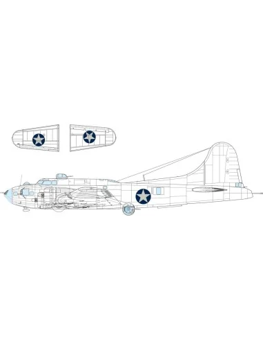 B-17F US national insignia rounded, 1/48 - Eduard Accessories EX1053