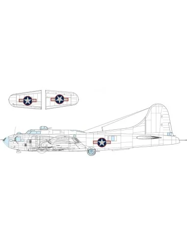 B-17F US national insignia w/ red outline, 1/48 - Eduard Accessorie...