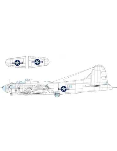 B-17F US national insignia w/ blue outline, 1/48 - Eduard Accessori...