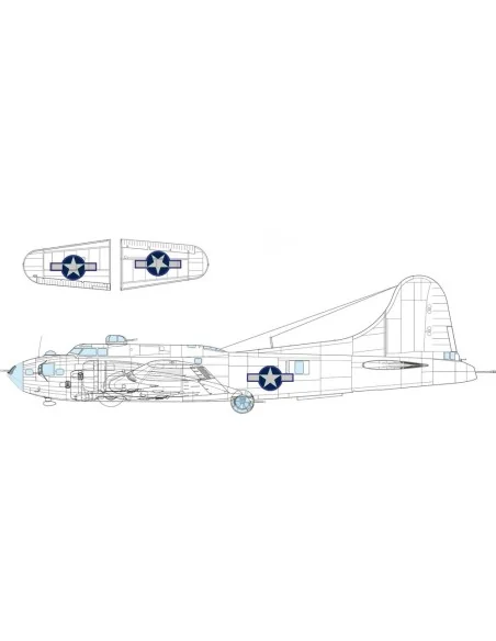 [NO_DESC] B-17F US national insignia w/ blue outline, 1/48 - Eduard...