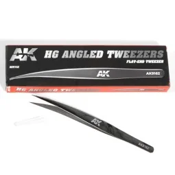 HG ANGLED TWEEZERS 02 (FLAT-END) - AK Interactive AK9162