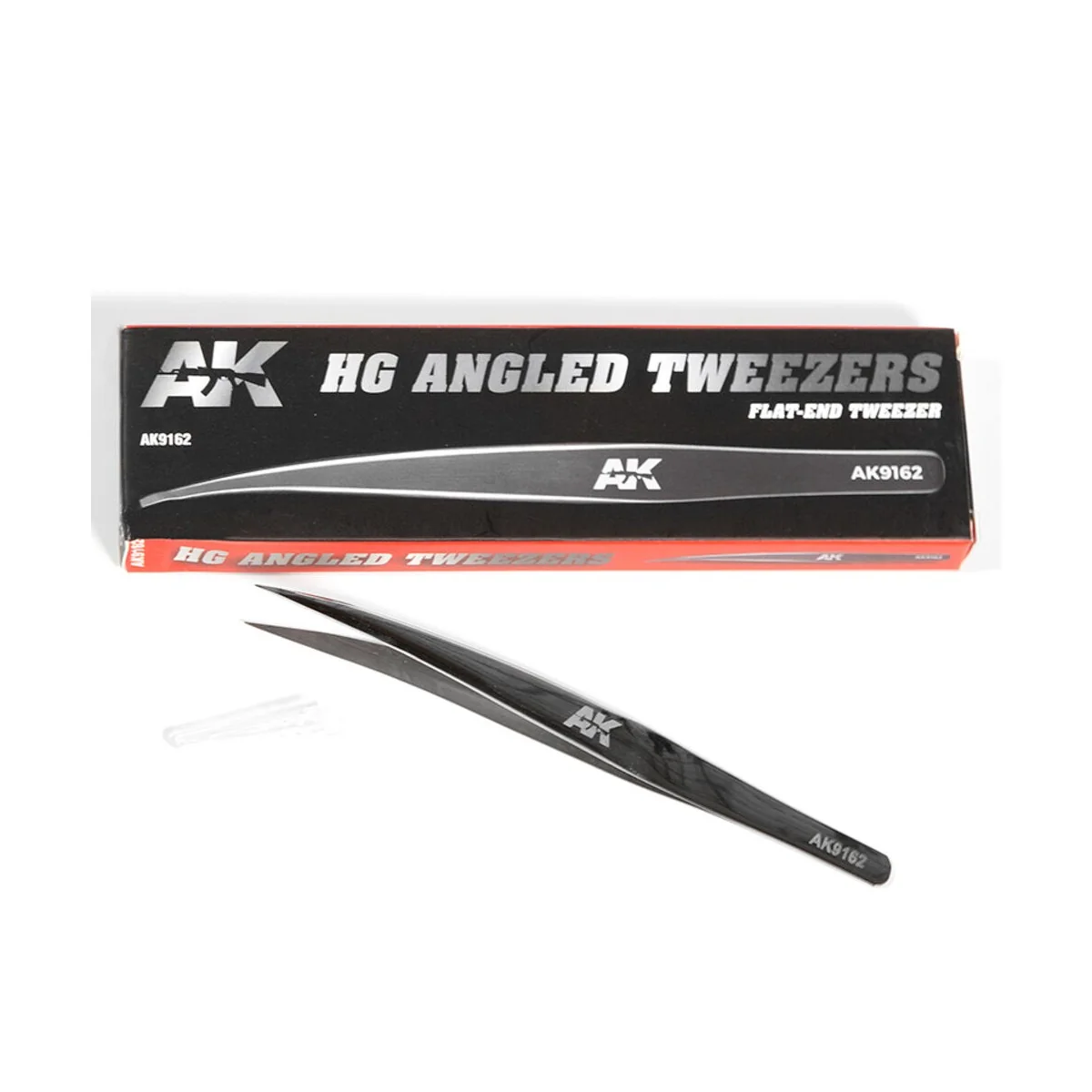 HG ANGLED TWEEZERS 02 (FLAT-END) - AK Interactive AK9162