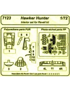 Hawker Hunter Interior Set für Revell-Bausatz, 1/72 - CMK 129-7123
