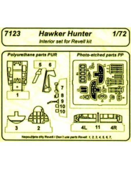 [NO_DESC] Hawker Hunter Interior Set für Revell-Bausatz, 1/72 - CMK...