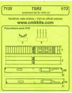 TSR - 2 Armament Set Resin Detail Set für Airfix-Bausatz, 1/72 - CM...