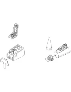 F-104G Starfighter Interior set (REV), 1/72 - CMK 129-7214